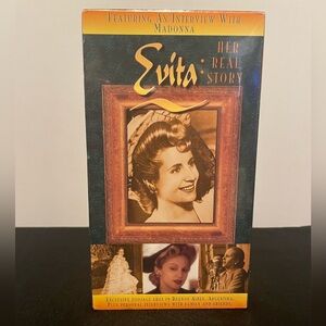 VHS EVITA  Her Real Story Argentina Interview w/ Madonna Maria Peron NEW NIP NIB